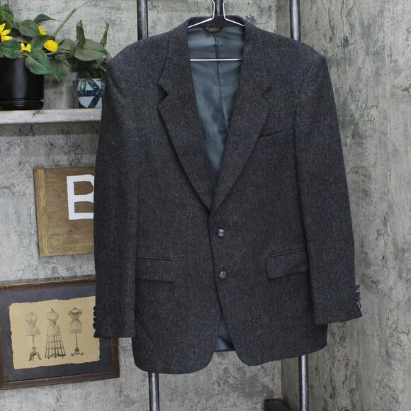 Farah Mens Wool 2 Button Suit Jacket Coat 166e8d48517614 Gray See Measurements - Picture 1 of 10